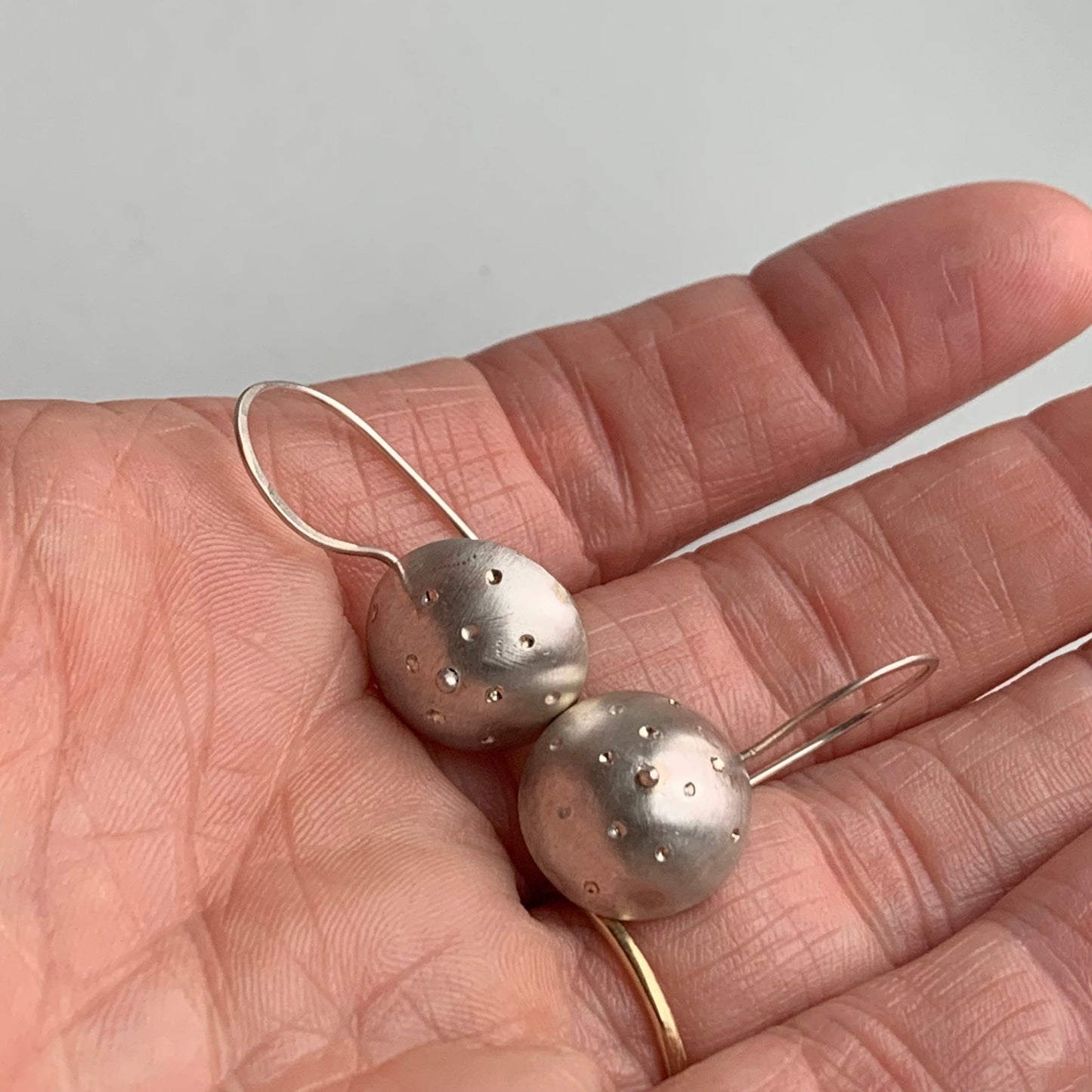 Everyday silver earrings - classic drop style - handmade sterling jewelry for women - small statement earrings - one of a kind
