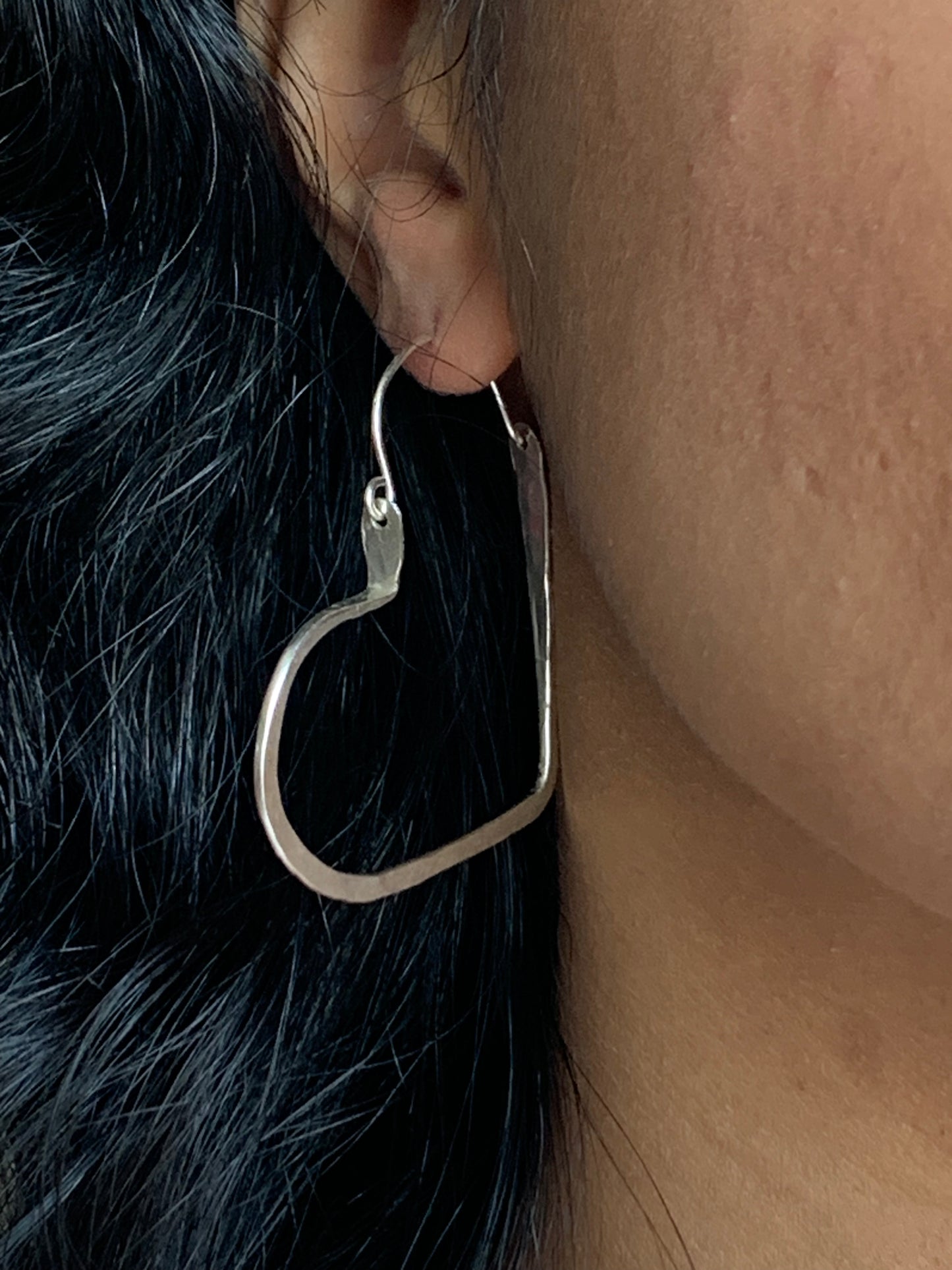 Silver Heart earrings